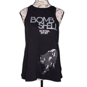 Victoria's Secret VS Sport Black Racerback Tank | Size M | Graphic Active Top